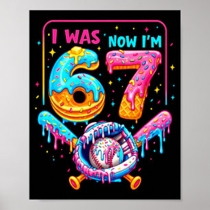 7. Geburtstag Jungen Ich war 6 jetzt bin ich 7 Bas Poster