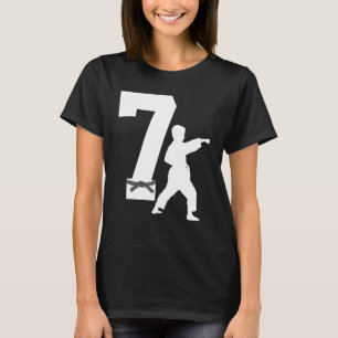 7. Geburtstag Karate Taekwondo 7 Jahre Junge Kinde T-Shirt