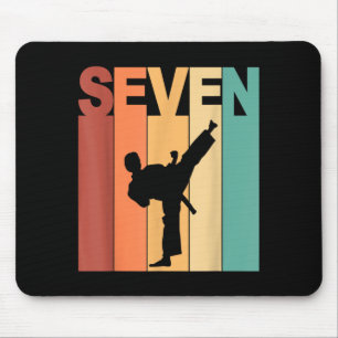 7. Geburtstag Karate Taekwondo Thema 7 Jahre alt Mousepad