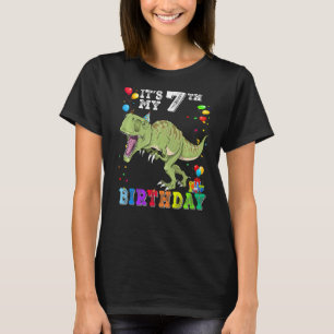 7. Geburtstag Kinder Jungen Dino Rex Dinosaurier 7 T-Shirt