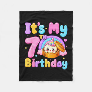 7. Geburtstag Mädchen kawaii Dumpling Anime Geburt Fleecedecke