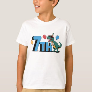 7. Geburtstag mit Dino T-Shirt