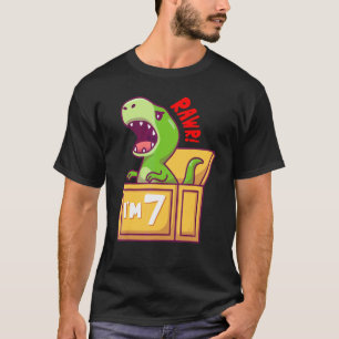7. Geburtstag Niedlich Rex 7 Jahre alt Geburtstag T-Shirt