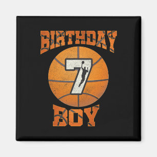 7. Geburtstag Outfit Boy Basketball Sieben 7 Jahre Magnet