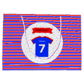 7. Geburtstag personalisiert Große Geschenktüte (Rückseite)