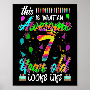 7. Geburtstag Phantastisch 7 Jahre alt sieht aus w Poster