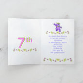 7. Geburtstag Princess Bär, Individuelle Name Karte (Innenseite)