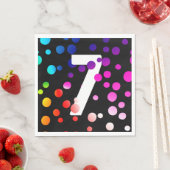 7. Geburtstag Regenbogen Punkte Serviette (Beispiel)