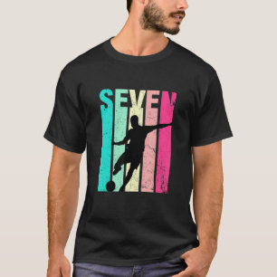 7. Geburtstag Retro Soccer 7 Jahre alt Geburtstag T-Shirt