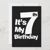 7. Geburtstag sein 7 Geburtstagsgeschenk Einladung (Rückseite)