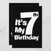 7. Geburtstag sein 7 Geburtstagsgeschenk Einladung (Vorne/Hinten)
