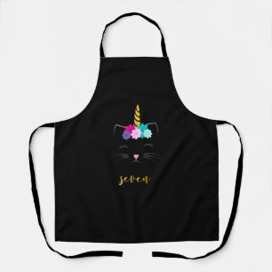 7. Geburtstag Shirt Cat Unicorn Girls Birthday T-S Schürze