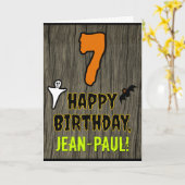 7. Geburtstag: Spooky Halloween Thema + Individuel Karte (Gelbe Blume)