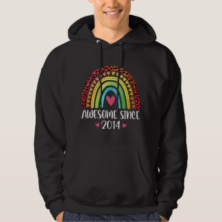 7. Geburtstag Toll seit 2014 Regenbogen-Leoparden- Hoodie
