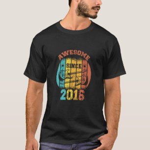 7. Geburtstag Vintage 2016 Retro 7 Jahre alt Gitar T-Shirt
