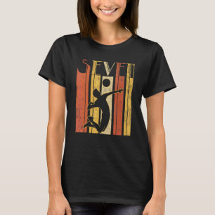 7. Geburtstag Volleyball Sportboys Retro Geboren i T-Shirt