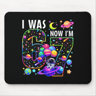 7. Geburtstag war 6 7 Weltraum Astronaut Planet Ge Mousepad