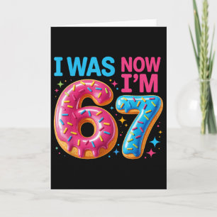 7. Geburtstag war 6 jetzt bin ich 7 67 Männer Frau Karte