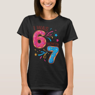 7. Geburtstag war 6 jetzt bin ich 7 67 Männer Frau T-Shirt