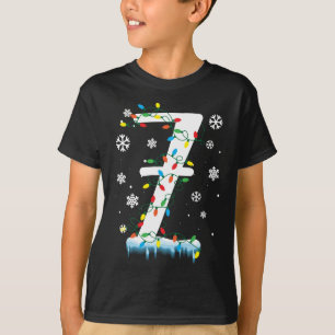7. Geburtstag Weihnachten Schneeflocke 7-jährige K T-Shirt