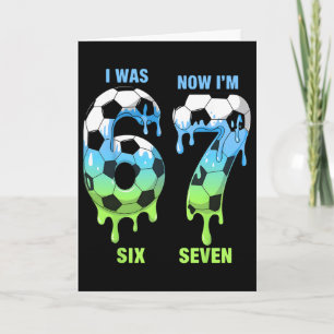7. Geburtstags-Fußballshirt Ich war 6 jetzt bin ic Karte