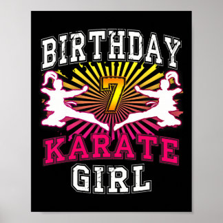 7. Geburtstags-Girl-Shirt - Karate 7 Jahre Poster