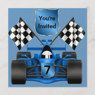 7. Geburtstags-Rennwagen-Einladung Einladung