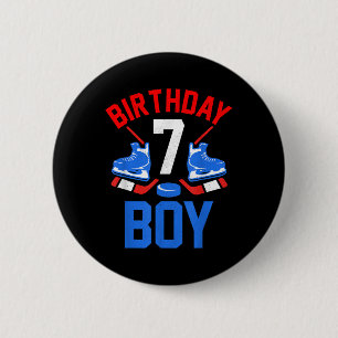 7. Geburtstags-Shirt für Mädchen Jungen 7 Jahre al Button