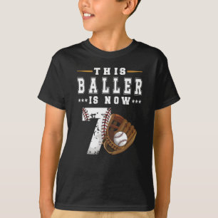 7. Geburtstagsgeschenk Baseball Spieler 7 Jahre al T-Shirt