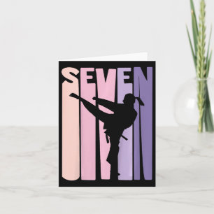7. Geburtstagsgeschenk Karate Retro Taekwondo Mart Karte