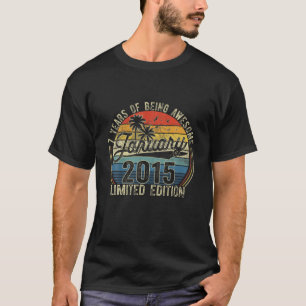 7. Geburtstagsgeschenk Retro Januar 2015 7 Jahre a T-Shirt