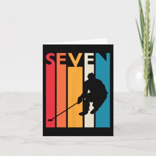 7. Geburtstagsgeschenk Sieben Vintage Hockey Gebur Karte