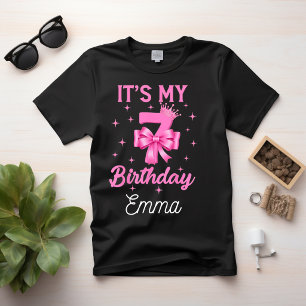 7. Geburtstagsgeschenke für Mädchen Sieben 7 Jahre T-Shirt