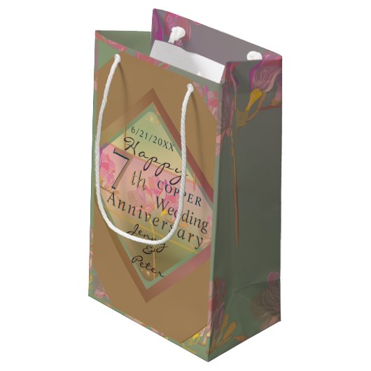 7. Geburtstagsgeschenktasche Kleine Geschenktüte (Rückseite Schrägansicht)