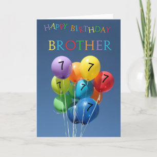 7. Geburtstagskarte farbige Ballons Brother Karte