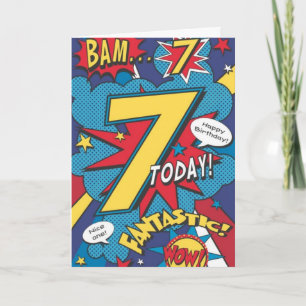 7. Geburtstagskarte - Wow fantastischer Superheld Karte