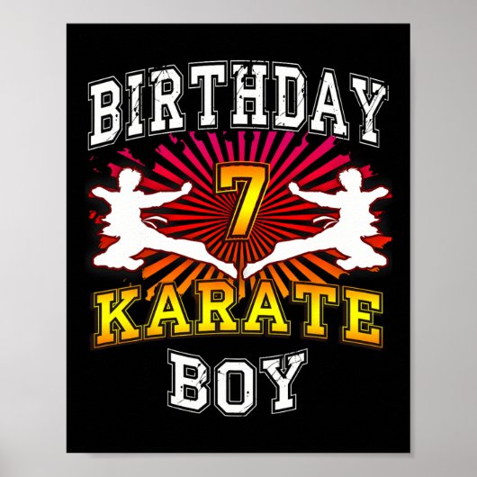 7. Geburtstagskind - Karate 7 Jahre Poster (Vorne)