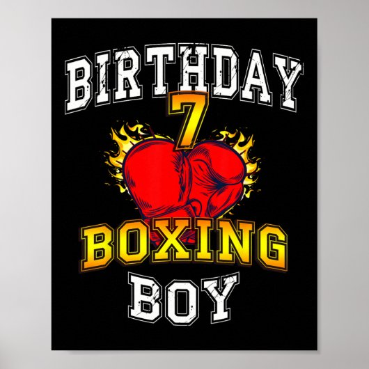 7. Geburtstagskind Shirt - Boxen 7 Jahre Poster (Vorne)