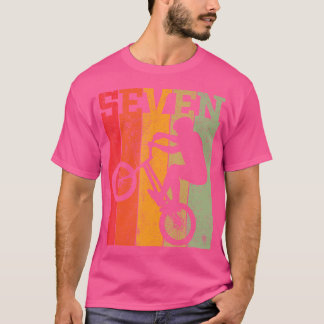 7. Geburtstagskinder 7 Jahre alt Sieben Bmx Bike R T-Shirt
