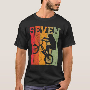 7. Geburtstagskinder 7 Jahre alt Sieben BMX Rennen T-Shirt