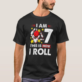 7. Geburtstagskinder Bowling So Roll ich 7 Jahre T-Shirt