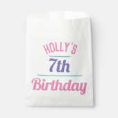 7. Geburtstagsparty Candy Bag Geschenktütchen (Vorderseite)