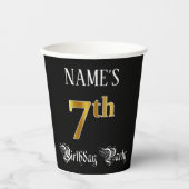 7. Geburtstagsparty - Extravagantes Drehbuch, Imit Pappbecher (Vorderseite)