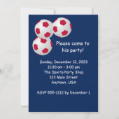 7. Geburtstagsparty Fußball Einladung (Rückseite)