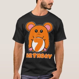 7. Geburtstagsparty Kind Junge Hamster Geschenk Ha T-Shirt