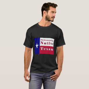 7. Generationgebürtige Texan-Flagge T-Shirt