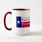 7. Generationgebürtige Texan-Flagge Tasse (Links)