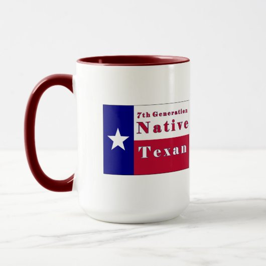 7. Generationgebürtige Texan-Flagge Tasse (Links)