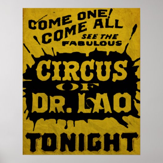 7 Gesichter von Dr. Lao Circus Flyer Poster (Vorne)