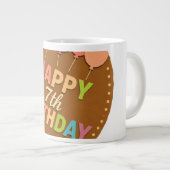 7. glücklicher Geburtstag Jumbo-Tasse (Vorderseite Rechts)